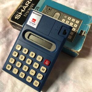 3/$40 VTG Sharp Elsimate EL-205 Handheld Calculator Working Condition In Box